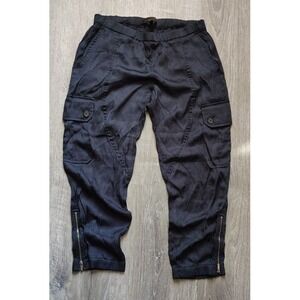 BCBGMAXAZRIA ‎ Cargo Jogger Pants Size XS Pull On Zip Accent